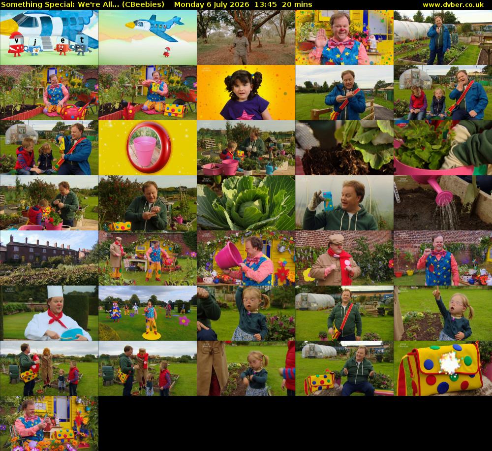Something Special: We're All... (CBeebies) Monday 6 July 2026 13:45 - 14:05