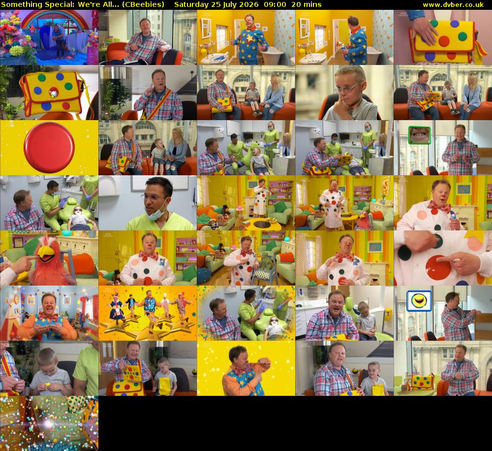 Something Special: We're All... (CBeebies) Saturday 25 July 2026 09:00 - 09:20