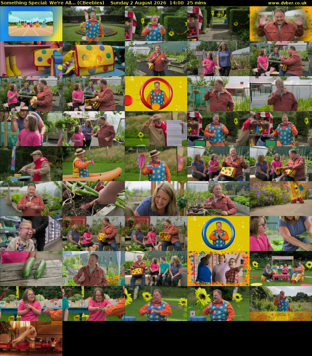 Something Special: We're All... (CBeebies) Sunday 2 August 2026 14:00 - 14:25