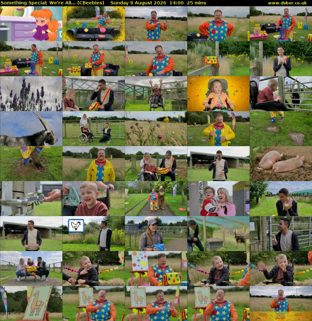 Something Special: We're All... (CBeebies) Sunday 9 August 2026 14:00 - 14:25
