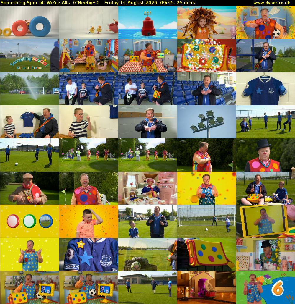 Something Special: We're All... (CBeebies) Friday 14 August 2026 09:45 - 10:10