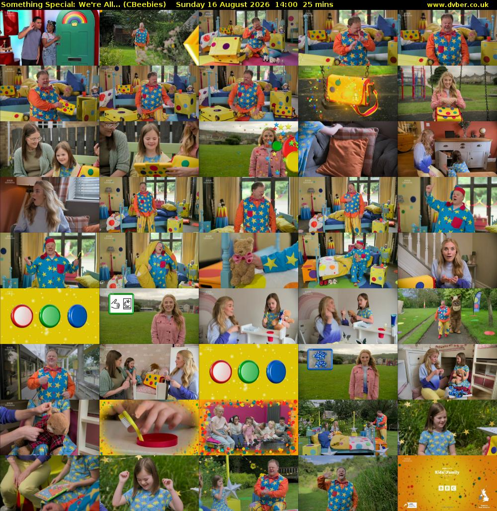Something Special: We're All... (CBeebies) Sunday 16 August 2026 14:00 - 14:25
