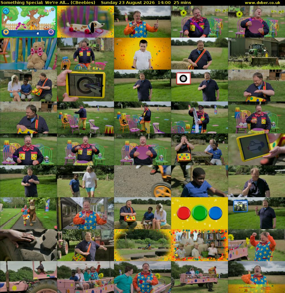 Something Special: We're All... (CBeebies) Sunday 23 August 2026 14:00 - 14:25