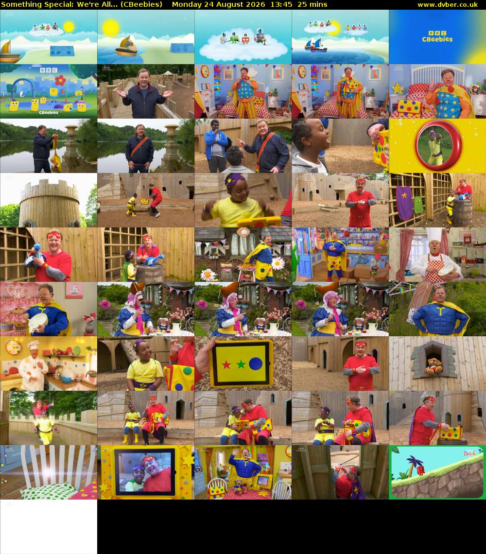 Something Special: We're All... (CBeebies) Monday 24 August 2026 13:45 - 14:10