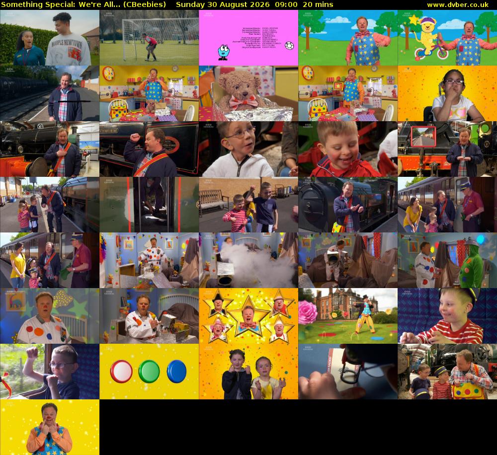 Something Special: We're All... (CBeebies) Sunday 30 August 2026 09:00 - 09:20
