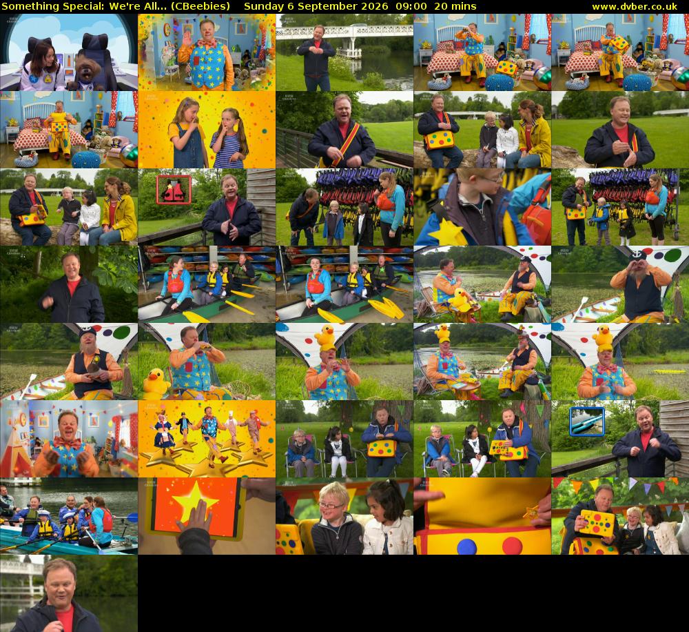 Something Special: We're All... (CBeebies) Sunday 6 September 2026 09:00 - 09:20