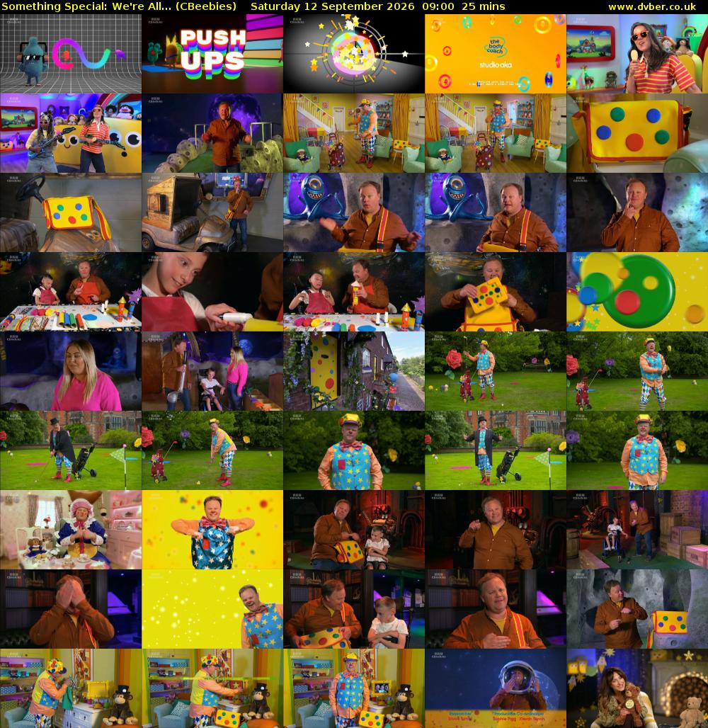 Something Special: We're All... (CBeebies) Saturday 12 September 2026 09:00 - 09:25