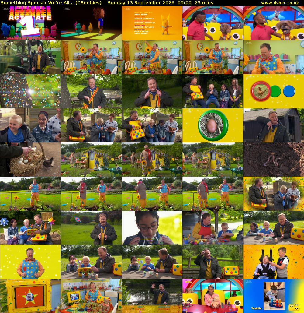 Something Special: We're All... (CBeebies) Sunday 13 September 2026 09:00 - 09:25