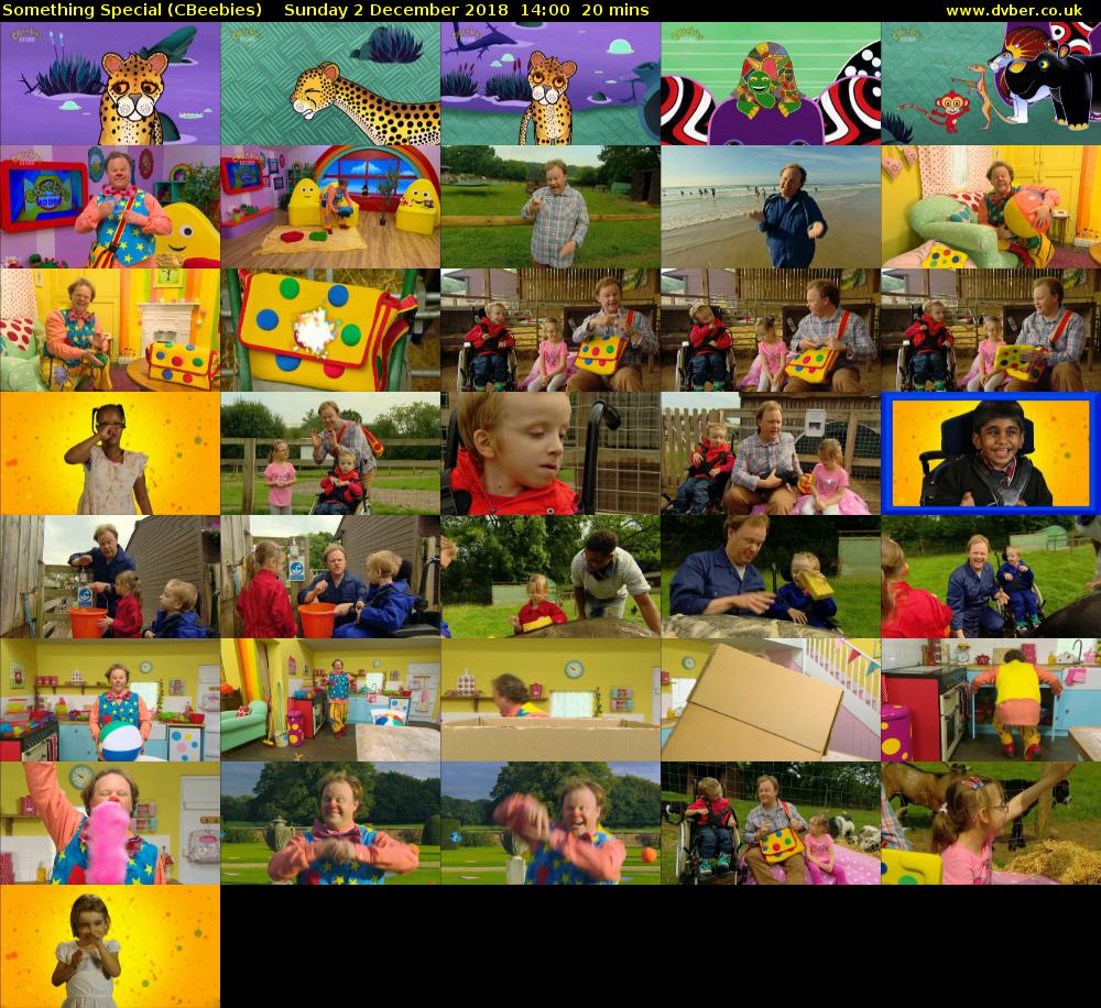 Something Special (CBeebies) Sunday 2 December 2018 14:00 - 14:20