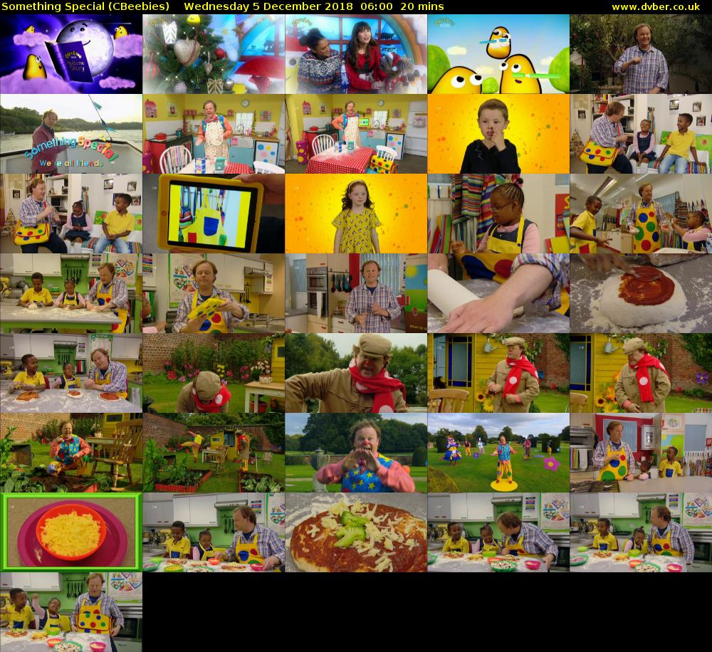 Something Special (CBeebies) Wednesday 5 December 2018 06:00 - 06:20
