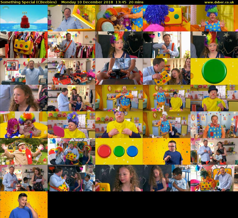 Something Special (CBeebies) Monday 10 December 2018 13:45 - 14:05