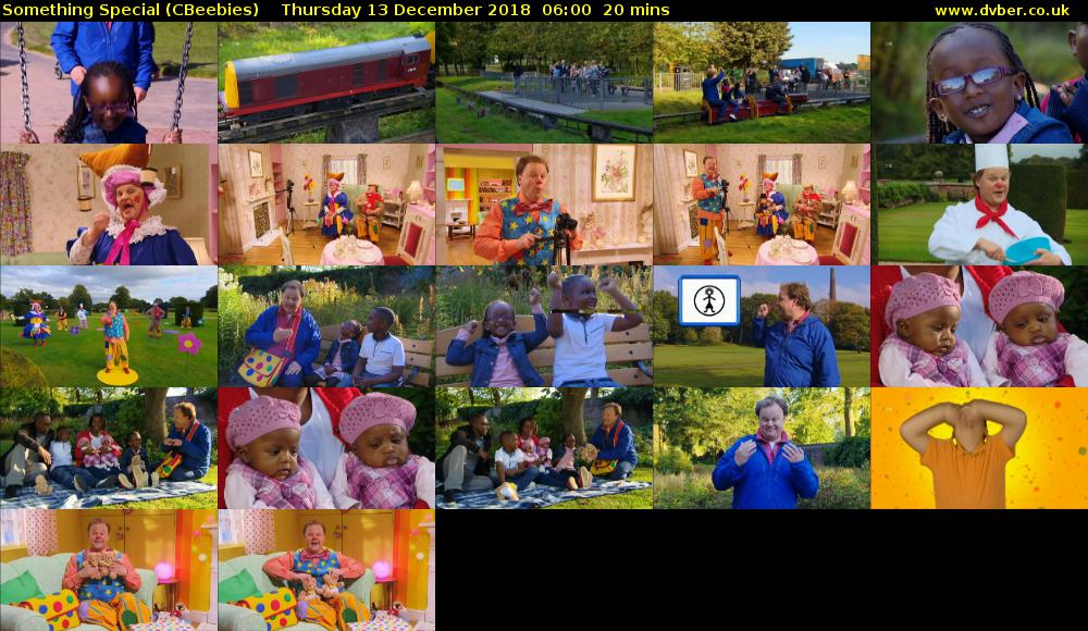 Something Special (CBeebies) Thursday 13 December 2018 06:00 - 06:20