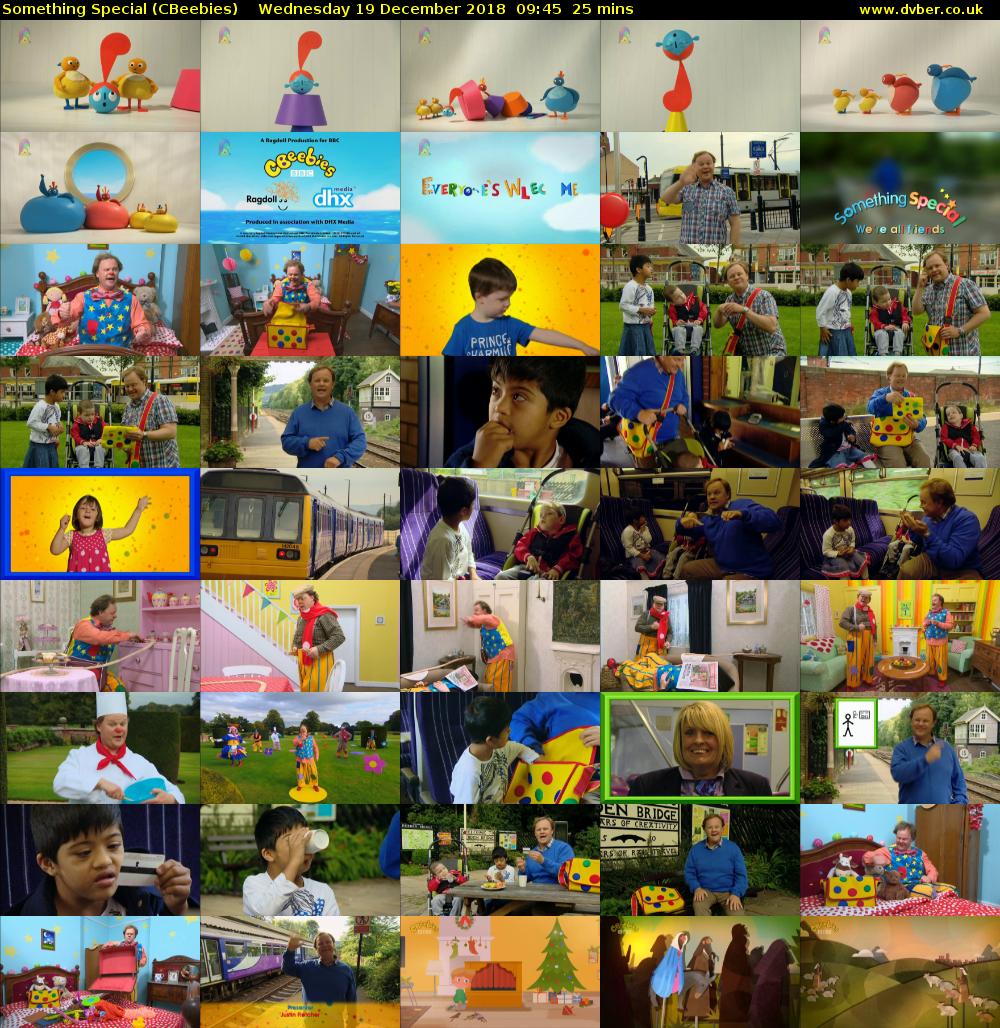 Something Special (CBeebies) Wednesday 19 December 2018 09:45 - 10:10