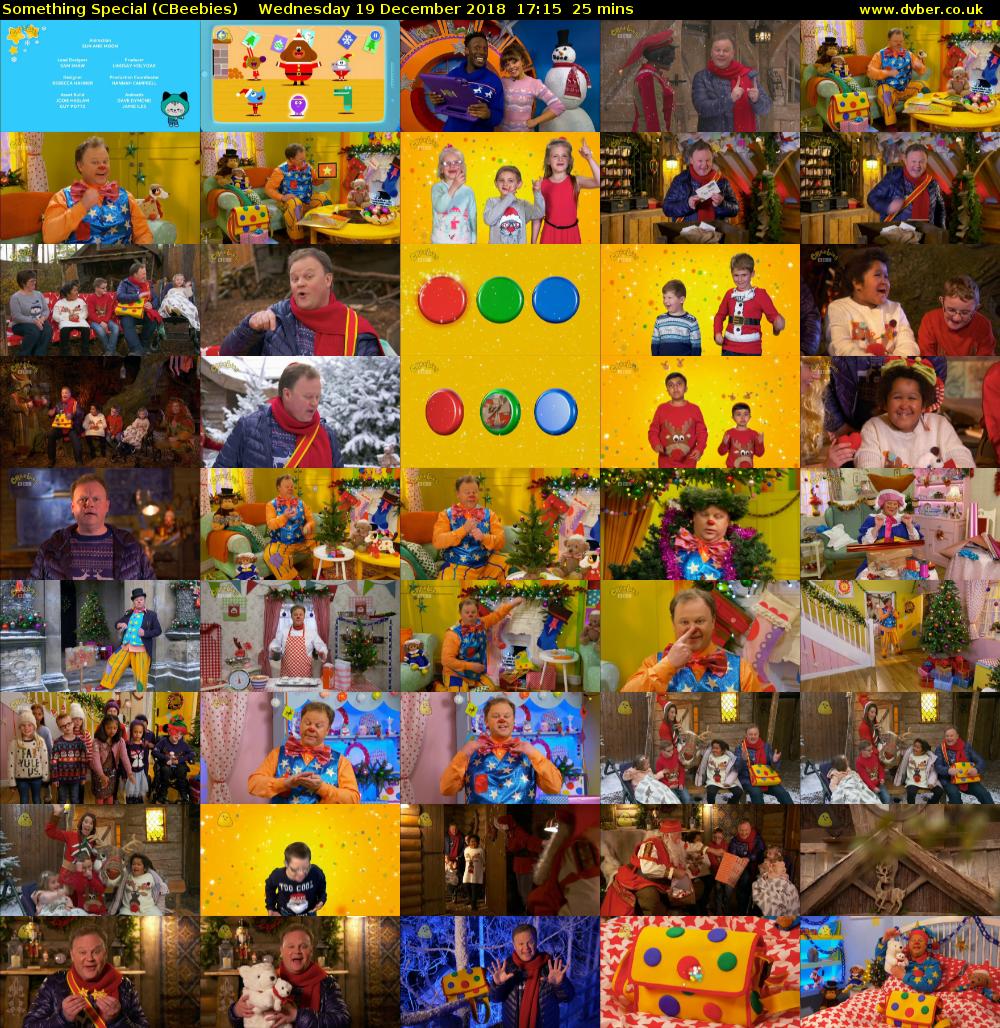 Something Special (CBeebies) Wednesday 19 December 2018 17:15 - 17:40
