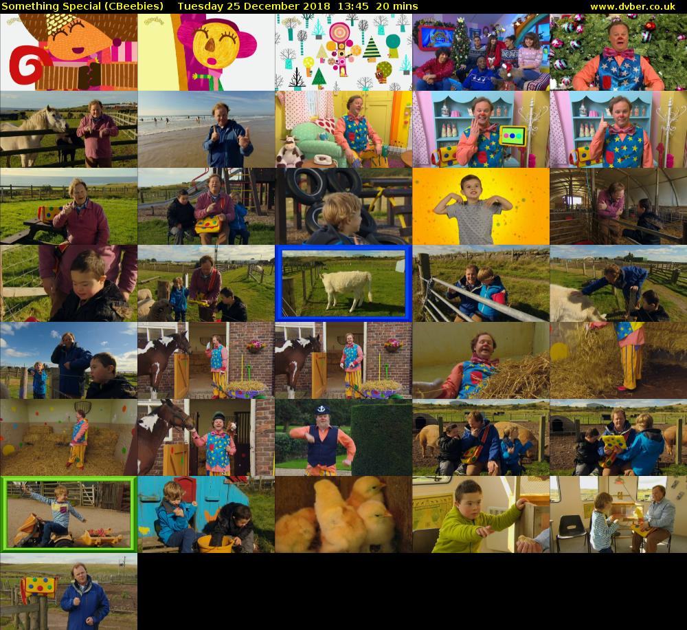 Something Special (CBeebies) Tuesday 25 December 2018 13:45 - 14:05