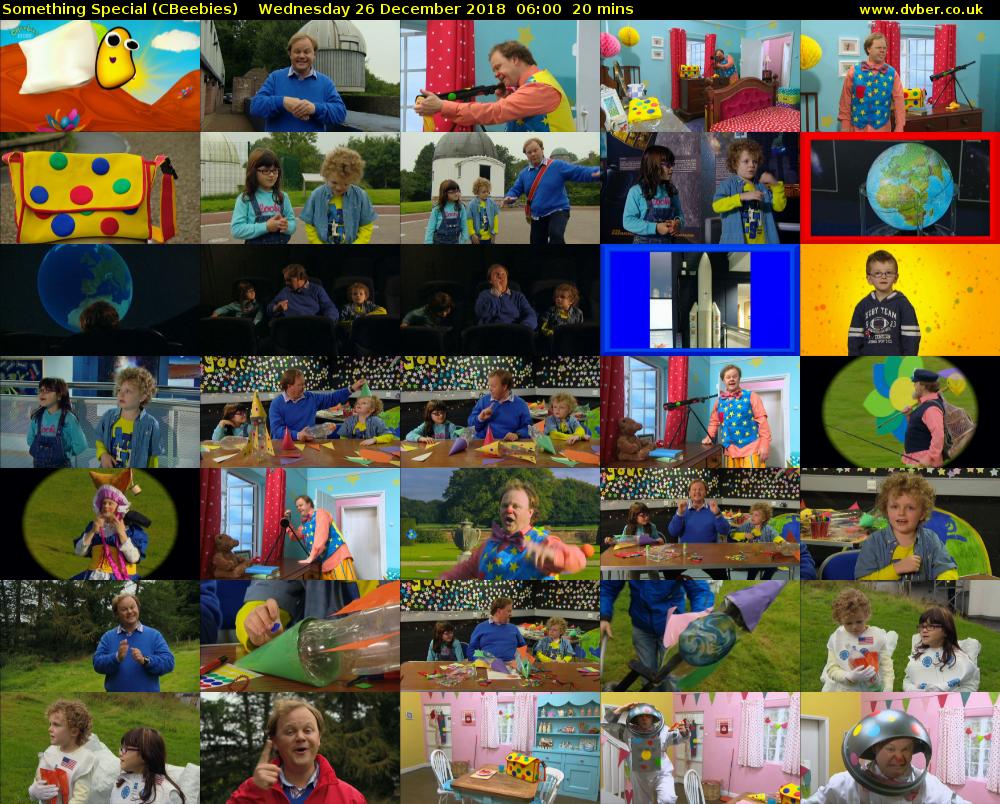 Something Special (CBeebies) Wednesday 26 December 2018 06:00 - 06:20