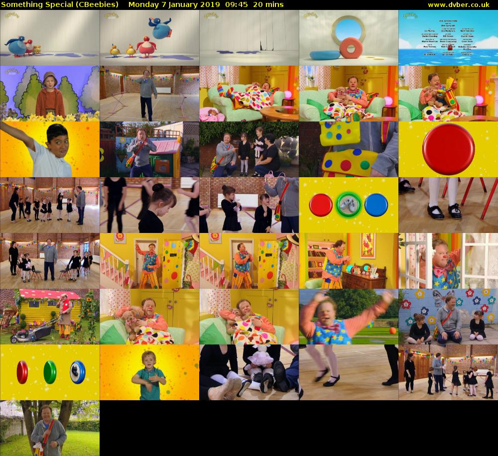 Something Special (CBeebies) Monday 7 January 2019 09:45 - 10:05