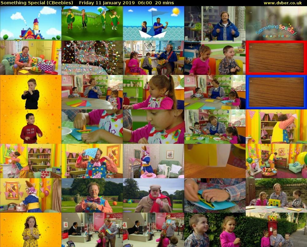 Something Special (CBeebies) Friday 11 January 2019 06:00 - 06:20