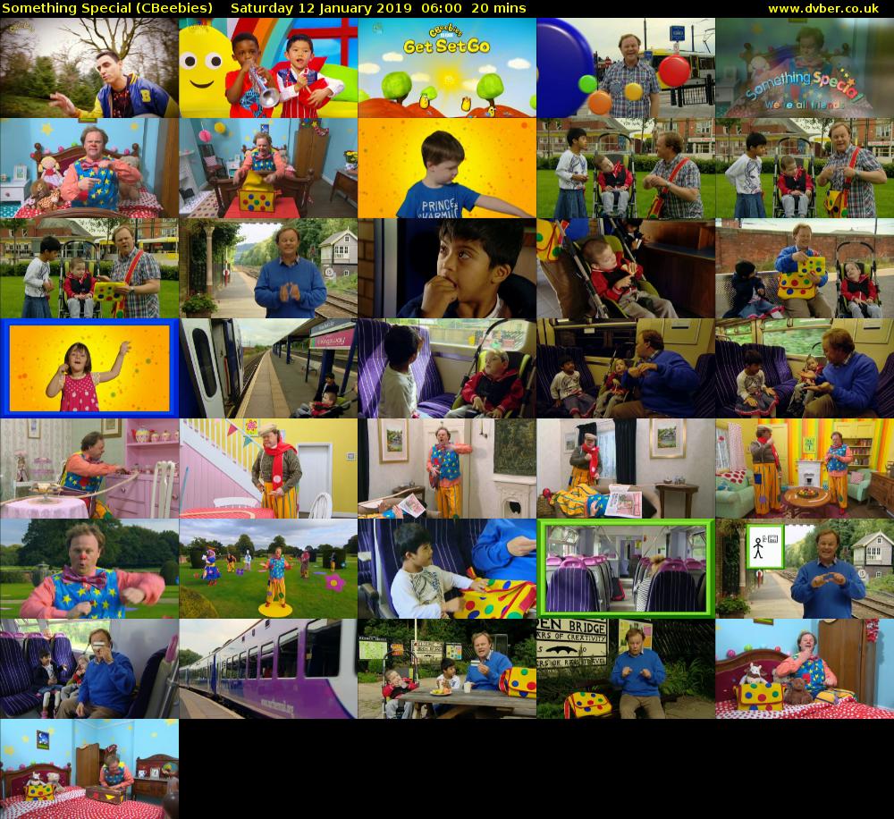 Something Special (CBeebies) Saturday 12 January 2019 06:00 - 06:20