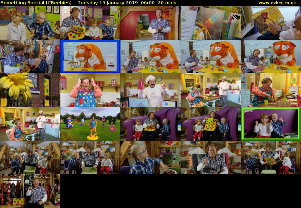 Something Special (CBeebies) Tuesday 15 January 2019 06:00 - 06:20