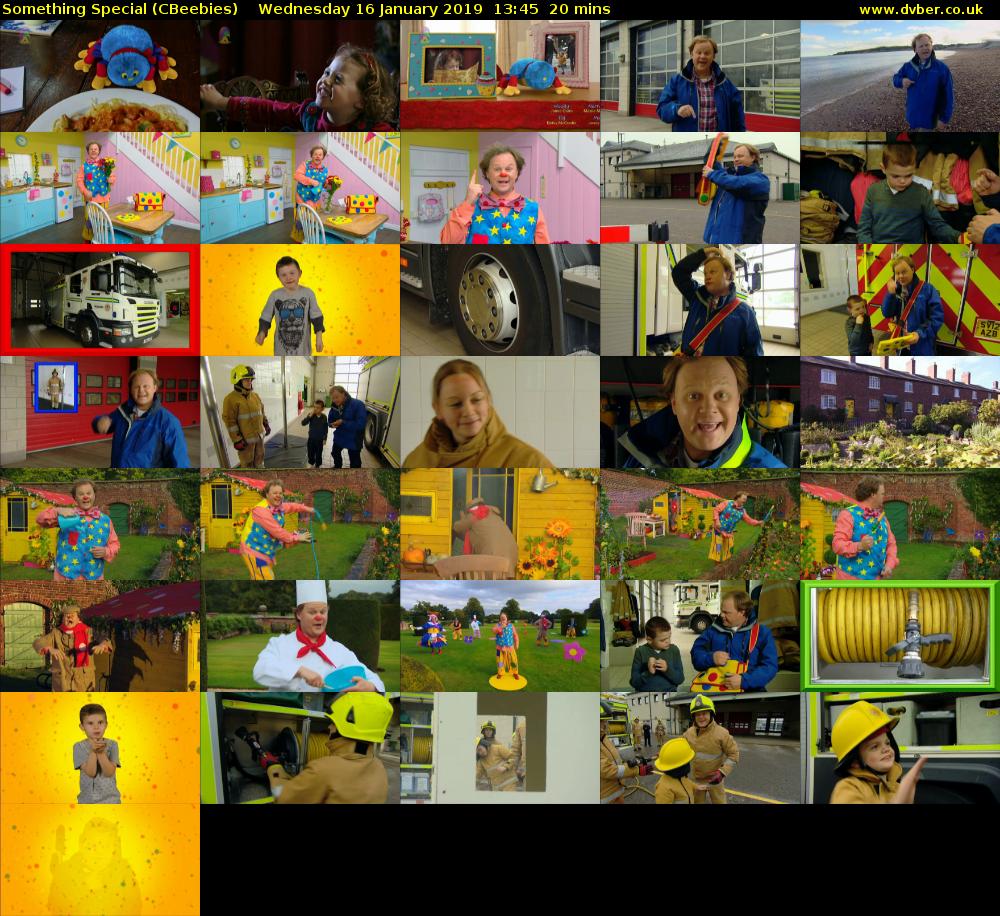 Something Special (CBeebies) Wednesday 16 January 2019 13:45 - 14:05