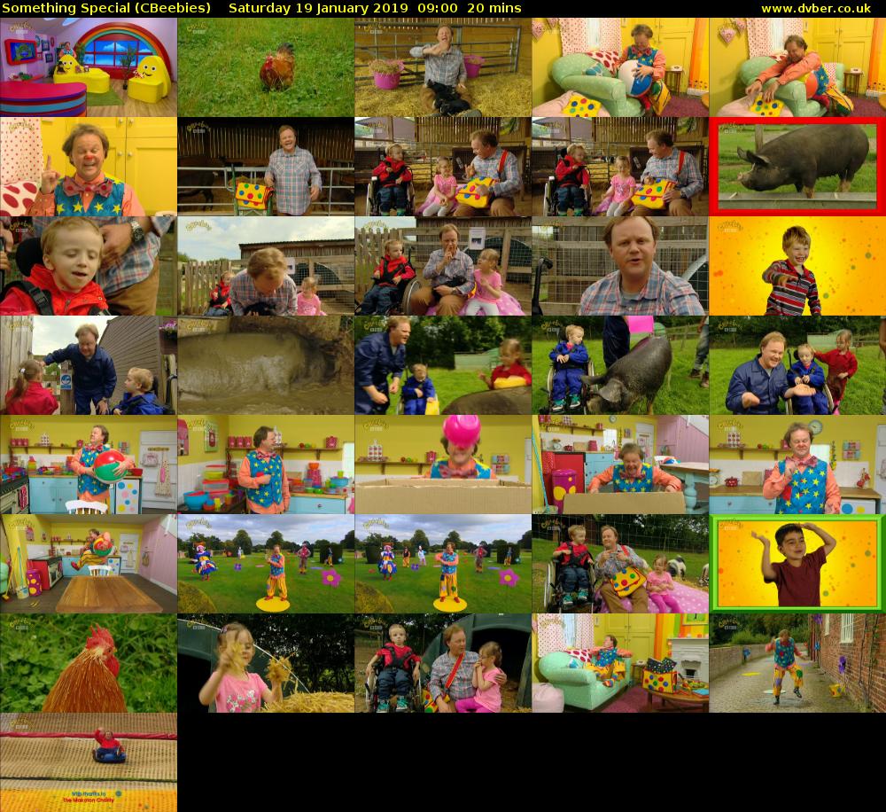 Something Special (CBeebies) Saturday 19 January 2019 09:00 - 09:20
