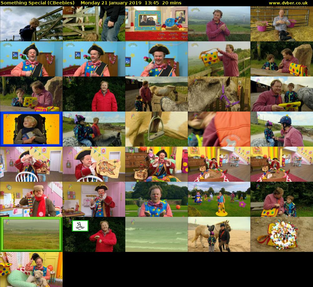 Something Special (CBeebies) Monday 21 January 2019 13:45 - 14:05