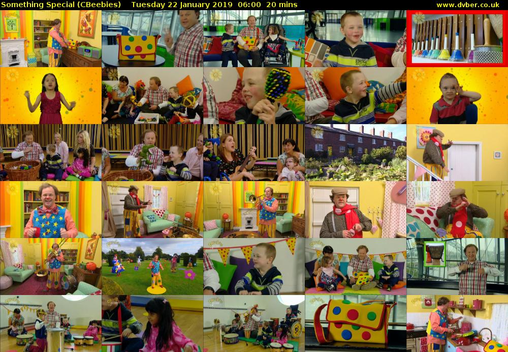 Something Special (CBeebies) Tuesday 22 January 2019 06:00 - 06:20