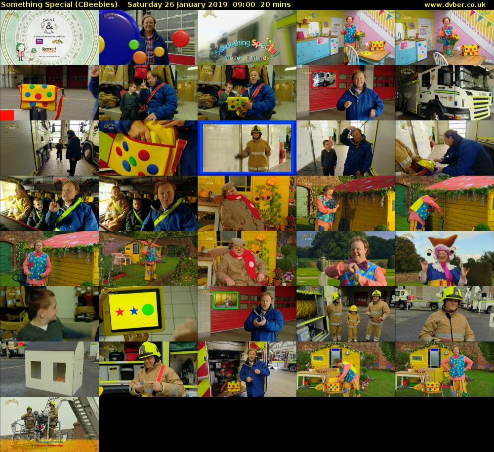 Something Special (CBeebies) Saturday 26 January 2019 09:00 - 09:20