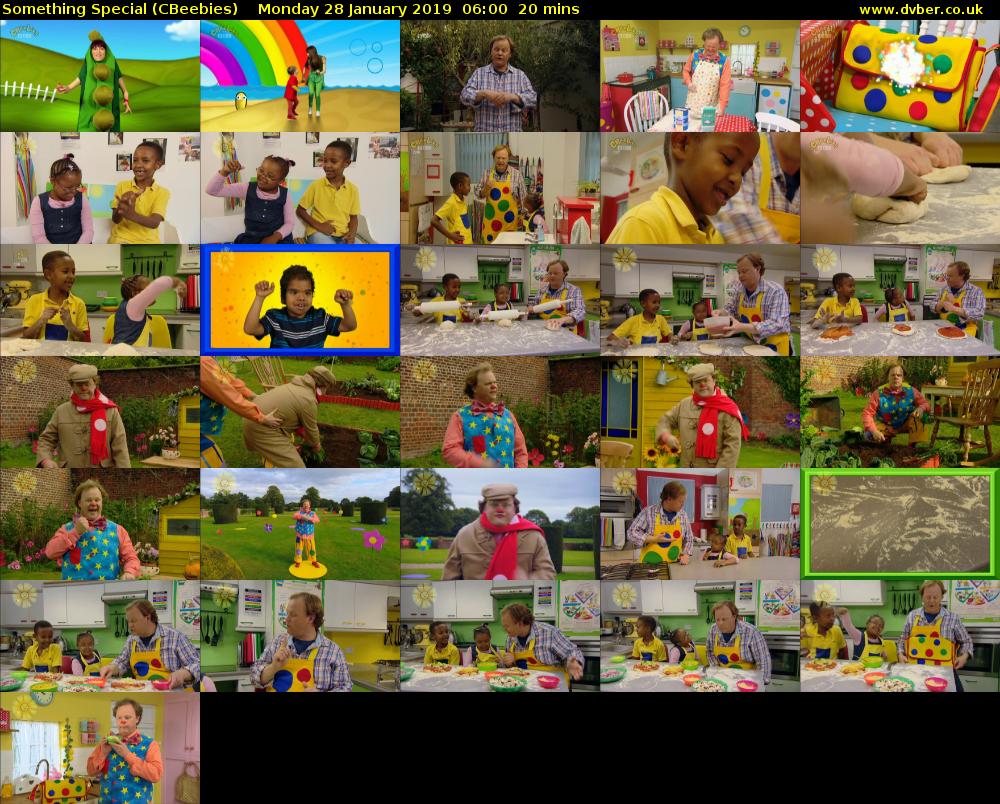 Something Special (CBeebies) Monday 28 January 2019 06:00 - 06:20