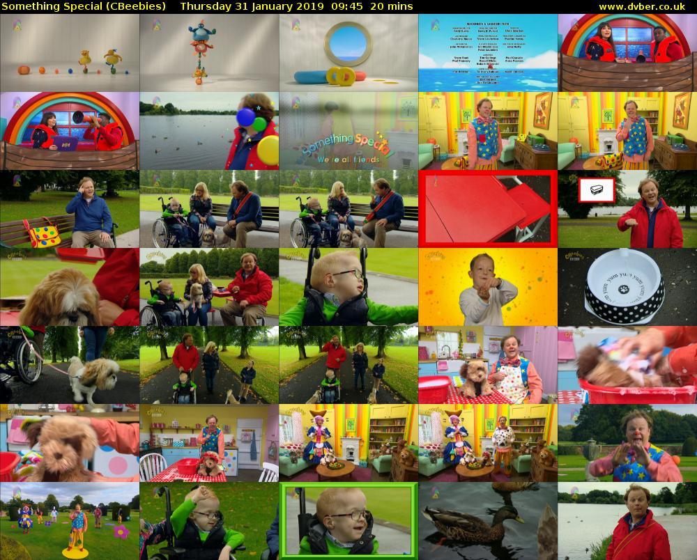 Something Special (CBeebies) Thursday 31 January 2019 09:45 - 10:05