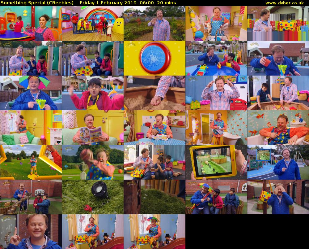 Something Special (CBeebies) Friday 1 February 2019 06:00 - 06:20