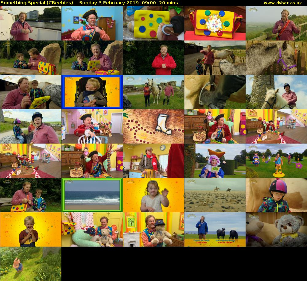Something Special (CBeebies) Sunday 3 February 2019 09:00 - 09:20