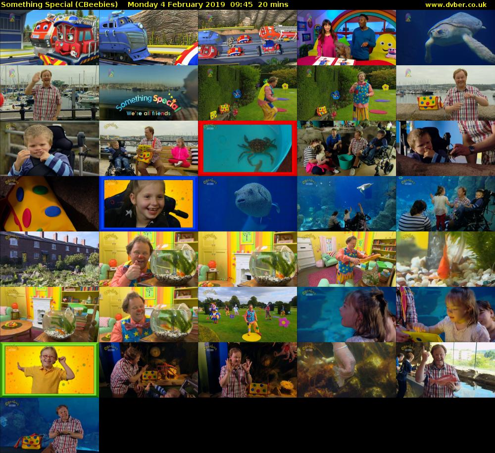 Something Special (CBeebies) Monday 4 February 2019 09:45 - 10:05