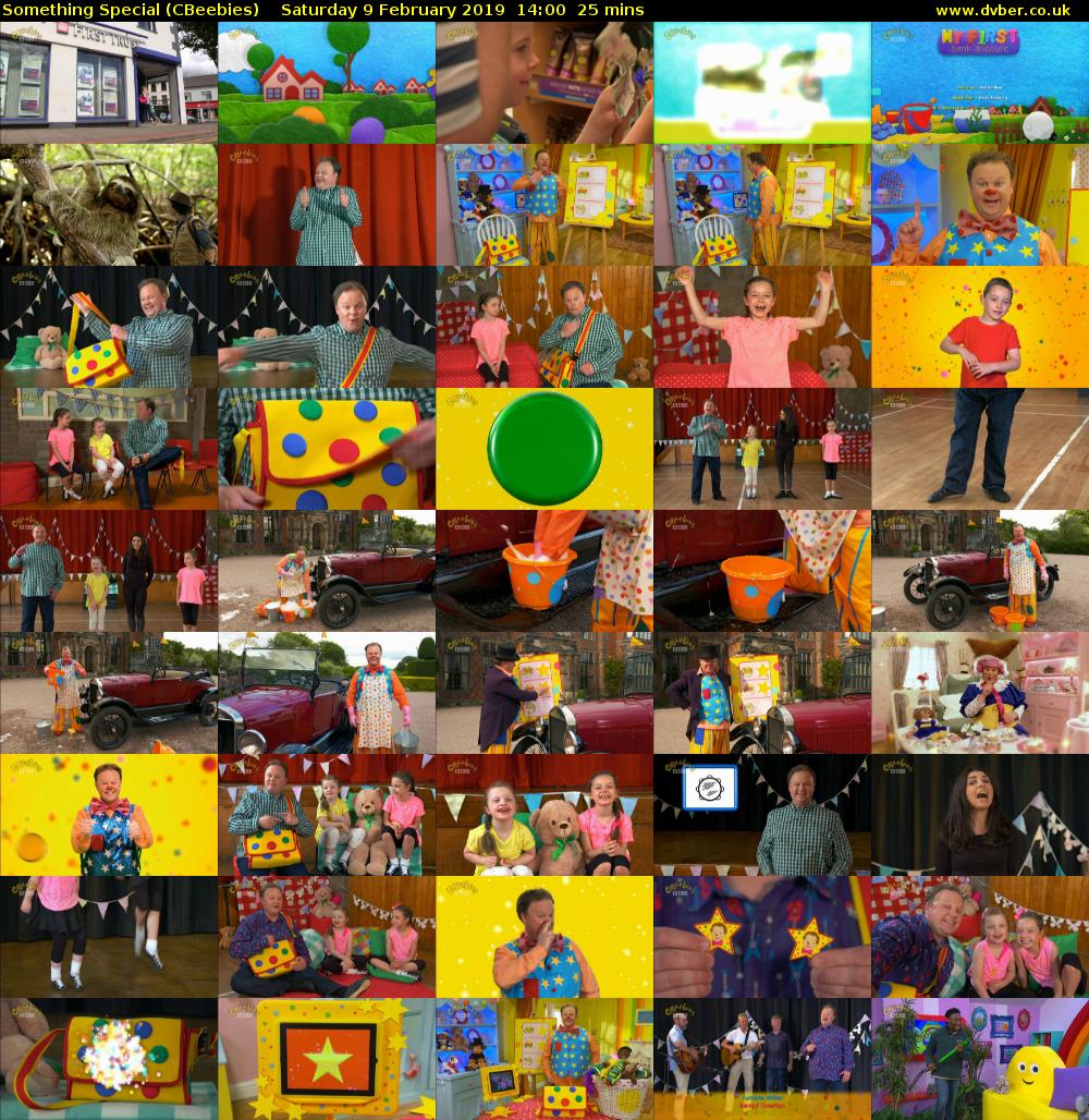 Something Special (CBeebies) Saturday 9 February 2019 14:00 - 14:25