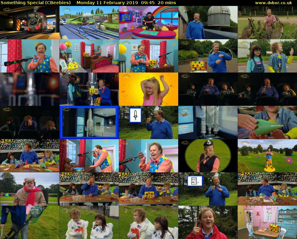 Something Special (CBeebies) Monday 11 February 2019 09:45 - 10:05