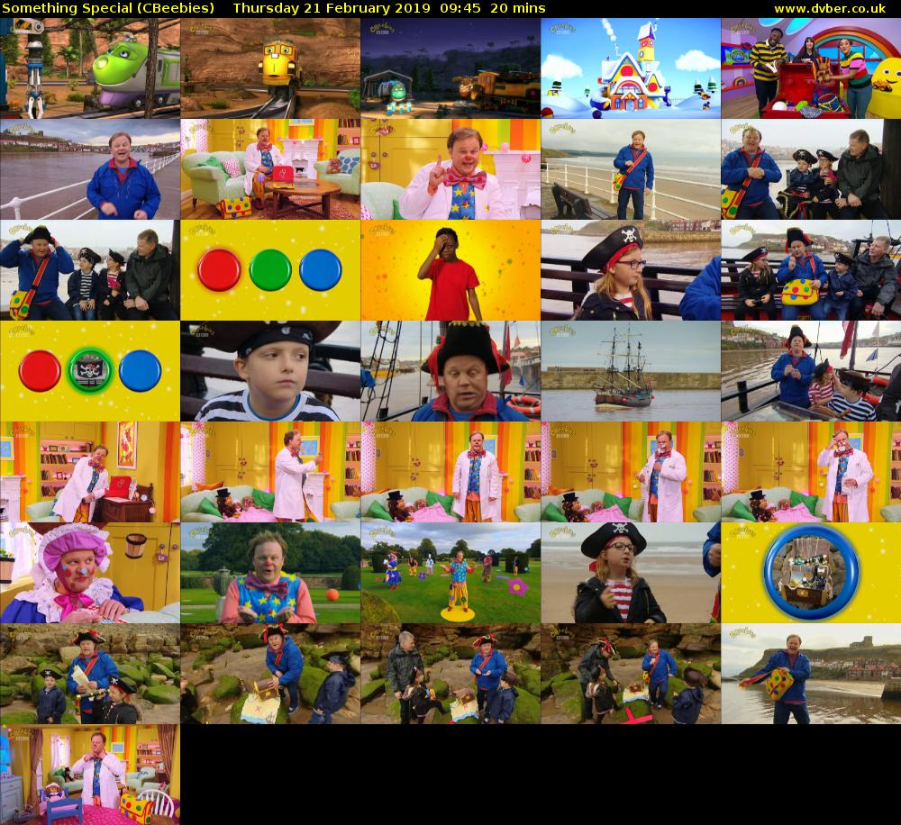 Something Special (CBeebies) Thursday 21 February 2019 09:45 - 10:05