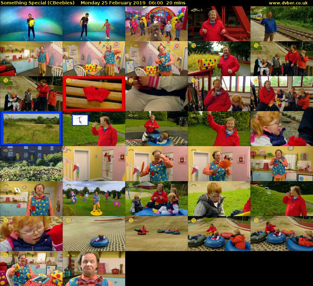 Something Special (CBeebies) Monday 25 February 2019 06:00 - 06:20