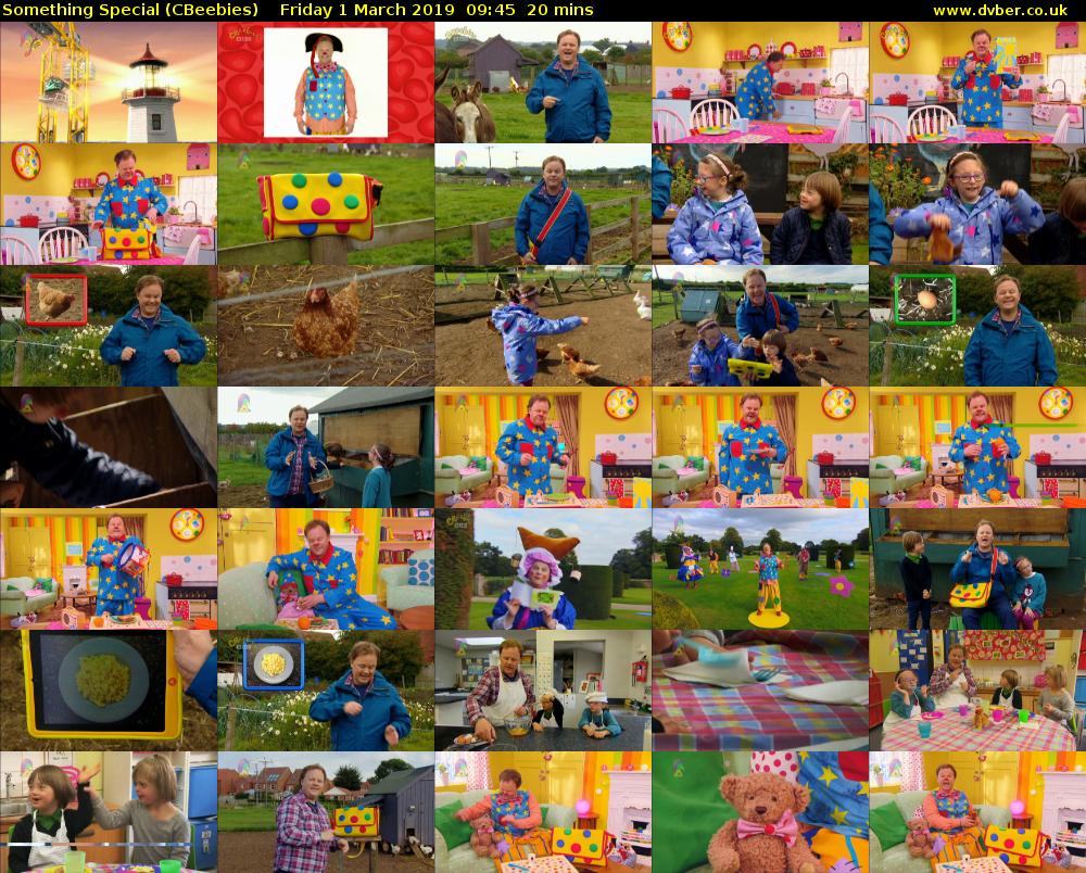 Something Special (CBeebies) Friday 1 March 2019 09:45 - 10:05