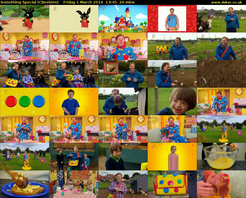 Something Special (CBeebies) Friday 1 March 2019 13:45 - 14:05