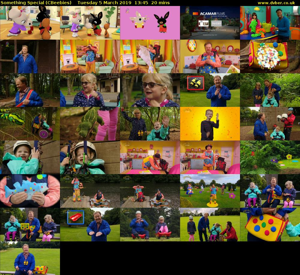 Something Special (CBeebies) Tuesday 5 March 2019 13:45 - 14:05