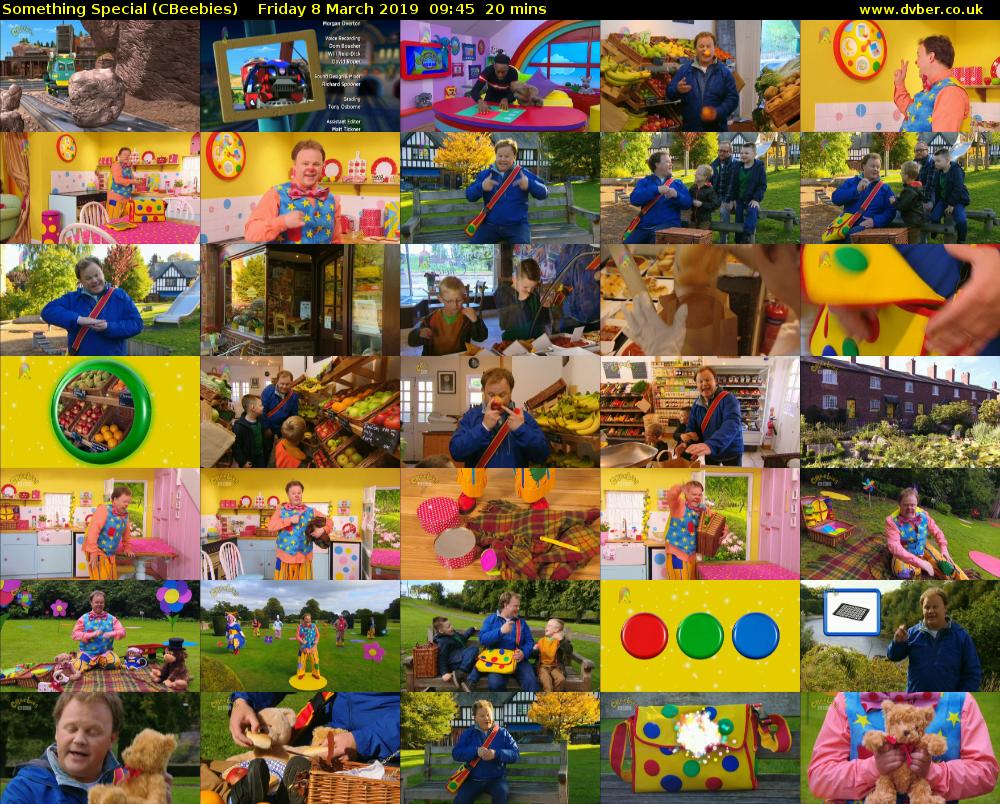 Something Special (CBeebies) Friday 8 March 2019 09:45 - 10:05