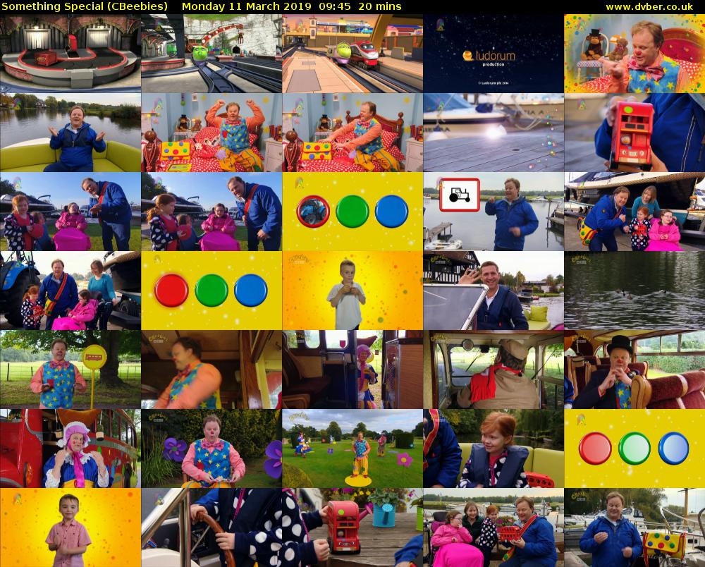 Something Special (CBeebies) Monday 11 March 2019 09:45 - 10:05