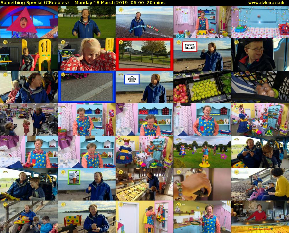 Something Special (CBeebies) Monday 18 March 2019 06:00 - 06:20