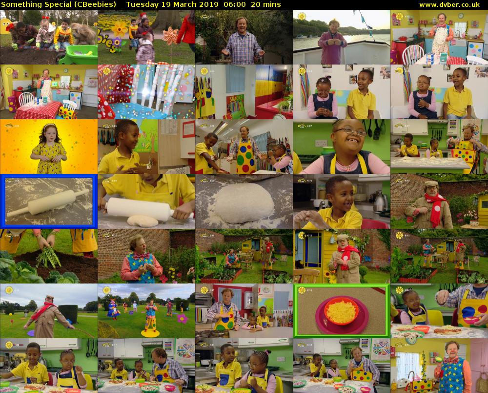 Something Special (CBeebies) Tuesday 19 March 2019 06:00 - 06:20