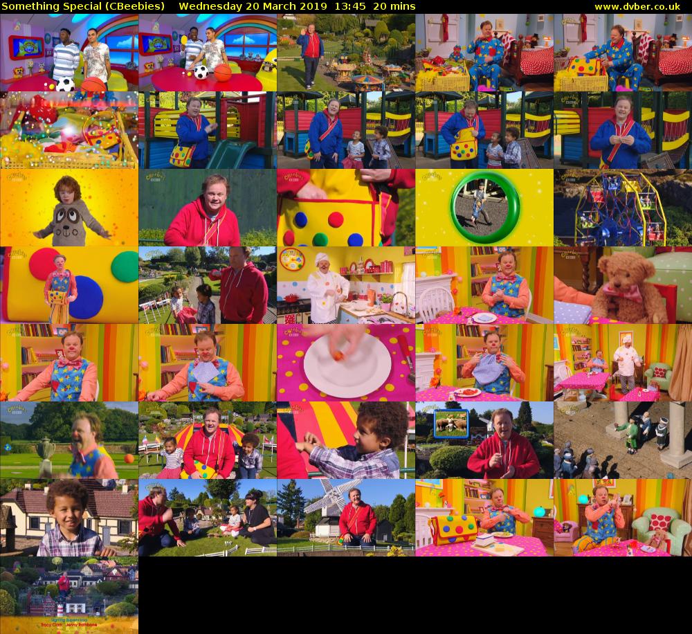 Something Special (CBeebies) Wednesday 20 March 2019 13:45 - 14:05