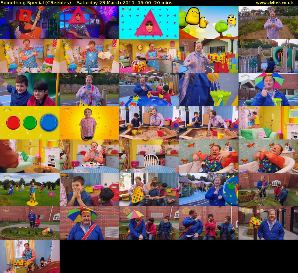 Something Special (CBeebies) Saturday 23 March 2019 06:00 - 06:20