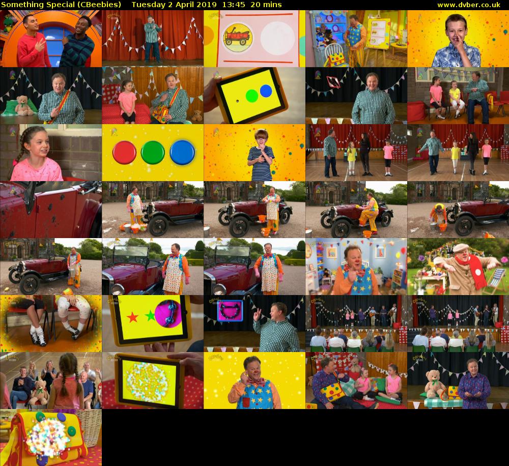 Something Special (CBeebies) Tuesday 2 April 2019 13:45 - 14:05