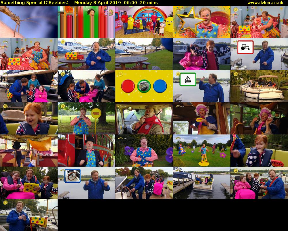 Something Special (CBeebies) Monday 8 April 2019 06:00 - 06:20