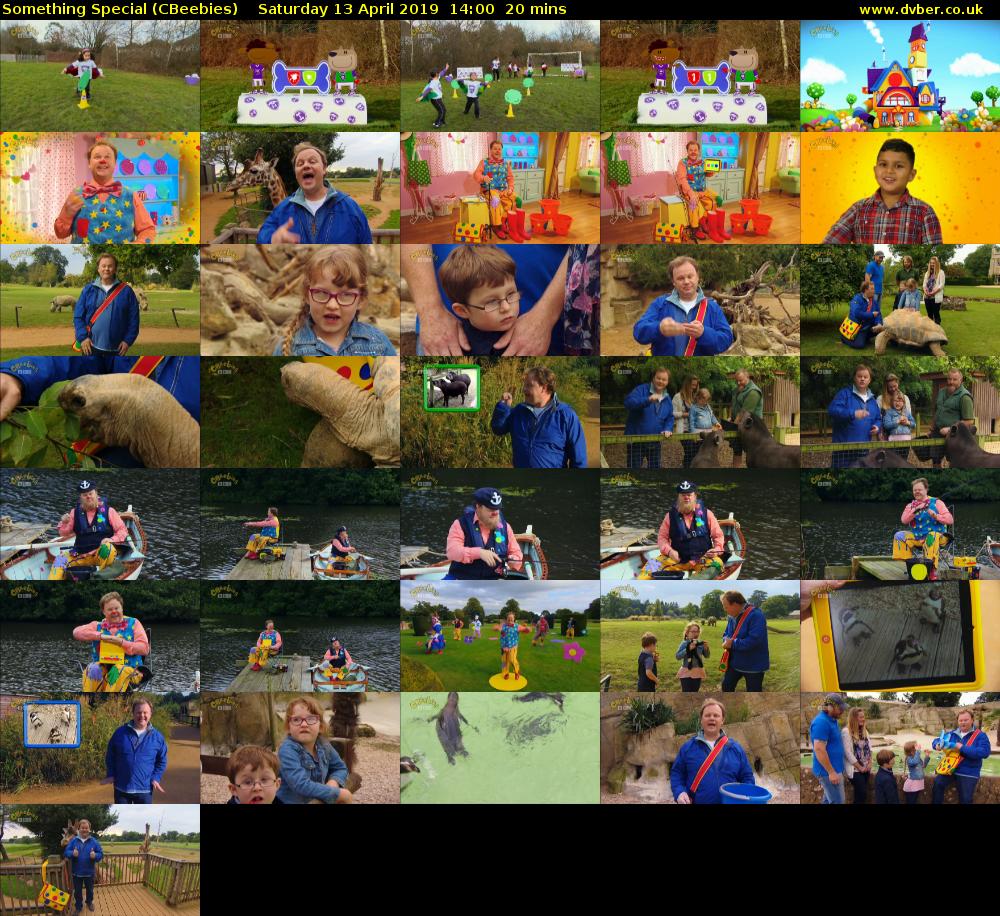 Something Special (CBeebies) Saturday 13 April 2019 14:00 - 14:20
